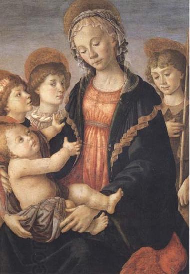 Sandro Botticelli Madonna and Child with St John and two Saints